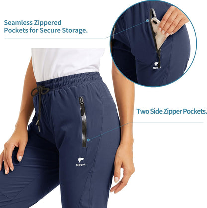 Women'S Pants Joggers Quick Dry Lightweight Athletic Running Hiking Pants with Zipper Pockets
