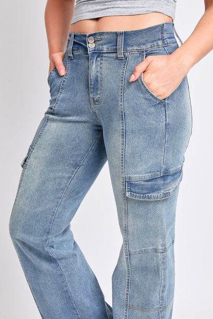 Jeans Women'S Straight Cargo Jeans