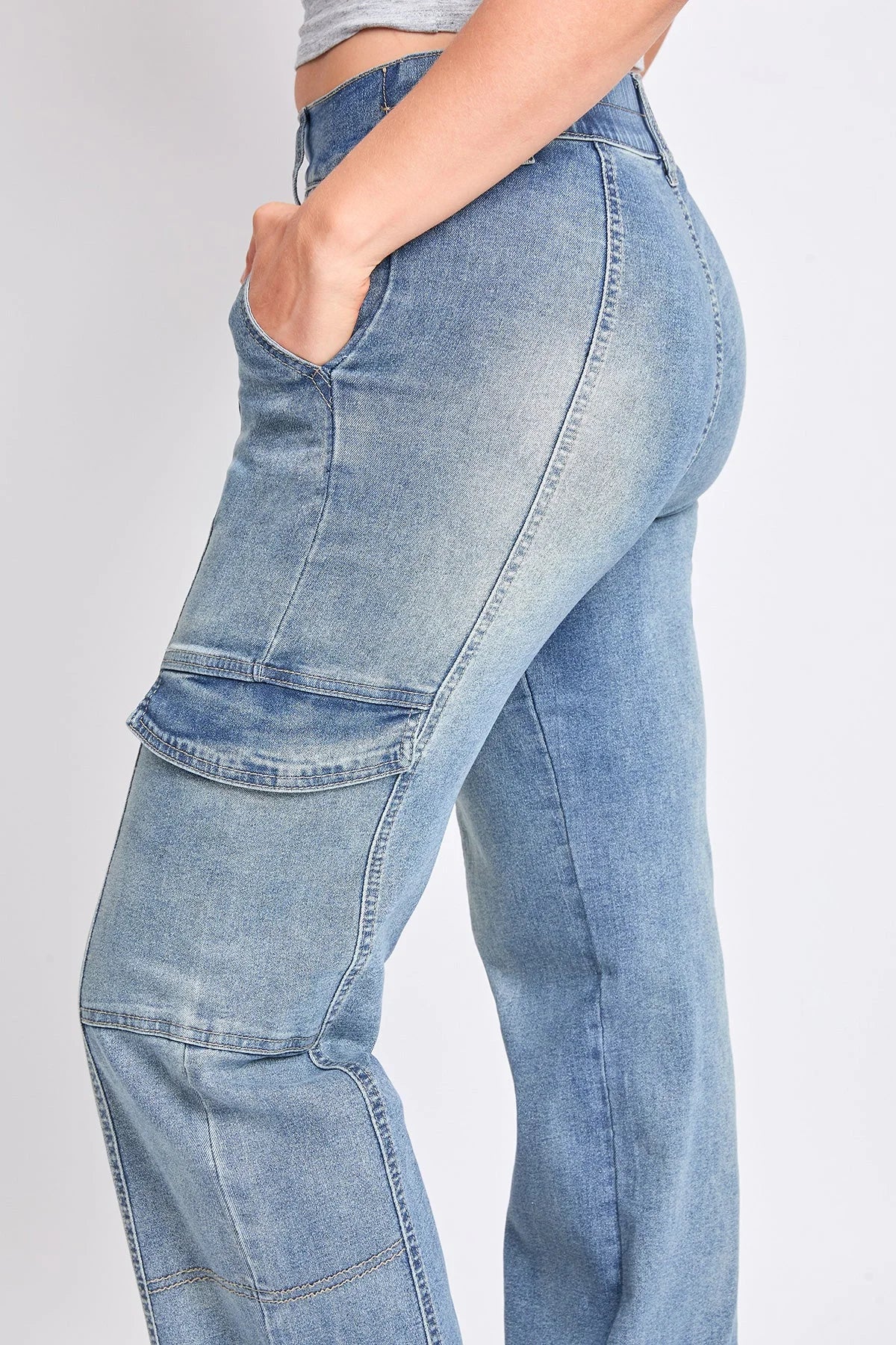 Jeans Women'S Straight Cargo Jeans